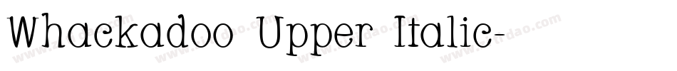 Whackadoo Upper Italic字体转换